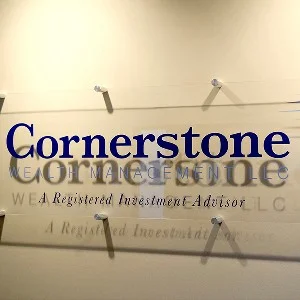 lighted indoor lobby sign